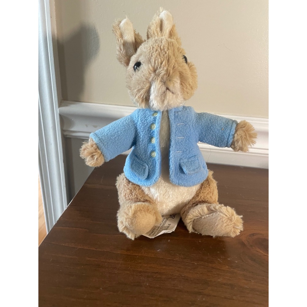 Gund Beatrix Potter Peter Rabbit Plush Stuffed Animal Blue Jacket 9 inch